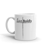 Live Boldly Cross Coffee Tea Mug - Choose Size - Sunshine and Spoons Shop