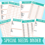 Special Needs Chronic Illness Medical Binder Printable - Sunshine and Spoons Shop