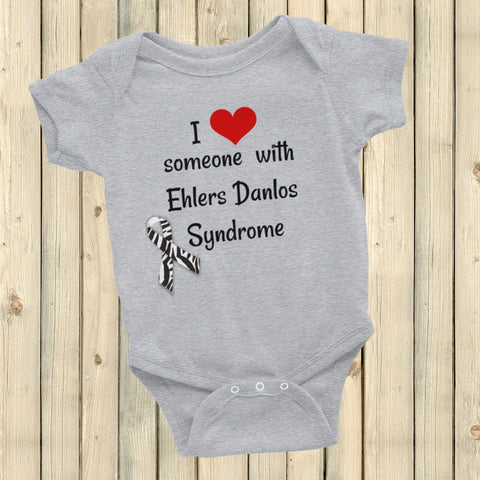 I Love Someone with Ehlers Danlos Syndrome EDS Onesie Bodysuit - Choose Color - Sunshine and Spoons Shop