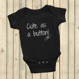 Cute as a Button G Tube Feeding Tube Onesie Bodysuit - Choose Color - Sunshine and Spoons Shop