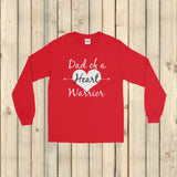 Dad of a Heart Warrior CHD Heart Defect Unisex Long Sleeved Shirt - Choose Color - Sunshine and Spoons Shop