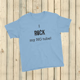 I Rock My NG Tube Feeding Tube Kids' Shirt - Choose Color - Sunshine and Spoons Shop