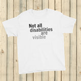 Not All Disabilities Are Visible Kids' Shirt - Choose Color - Sunshine and Spoons Shop