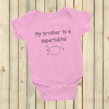 My Brother is a Supertubie G Tube Feeding Tube Onesie Bodysuit - Choose Color - Sunshine and Spoons Shop