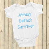 Airway Defect Survivor Tracheomalacia Laryngomalacia Onesie Bodysuit - Choose Color - Sunshine and Spoons Shop