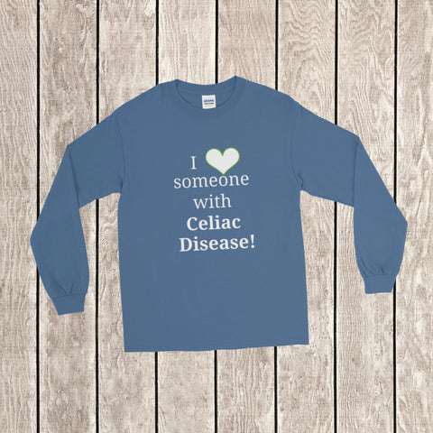 I Love Someone with Celiac Disease Unisex Long Sleeved Shirt - Choose Color - Sunshine and Spoons Shop
