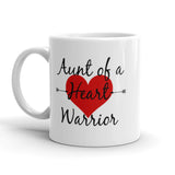 Aunt of a Heart Warrior CHD Heart Defect Coffee Tea Mug - Choose Size - Sunshine and Spoons Shop