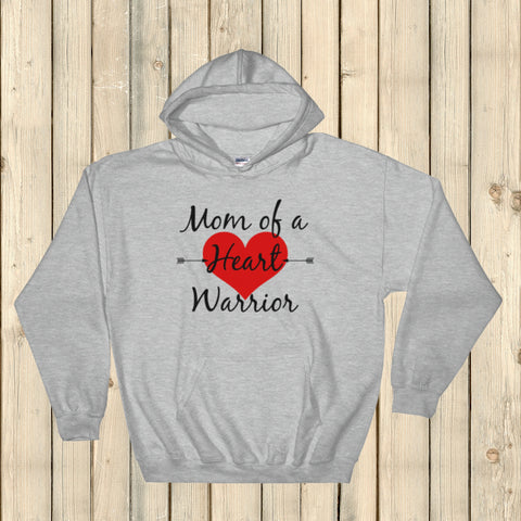 Mom of a Heart Warrior CHD Heart Defect Hoodie Sweatshirt - Choose Color - Sunshine and Spoons Shop