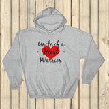 Uncle of a Heart Warrior CHD Heart Defect Hoodie Sweatshirt - Choose Color - Sunshine and Spoons Shop