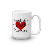 Aunt of a Heart Warrior CHD Heart Defect Coffee Tea Mug - Choose Size - Sunshine and Spoons Shop