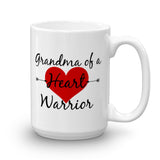 Grandma of a Heart Warrior CHD Heart Defect Coffee Tea Mug - Choose Size - Sunshine and Spoons Shop