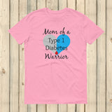 Mom of a Type 1 Diabetes Warrior T1D Unisex Shirt - Choose Color - Sunshine and Spoons Shop