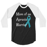 Mom of an Apraxia Warrior 3/4 Sleeve Unisex Raglan - Choose Color - Sunshine and Spoons Shop