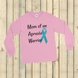 Mom of an Apraxia Warrior Unisex Long Sleeved Shirt - Choose Color - Sunshine and Spoons Shop