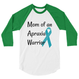 Mom of an Apraxia Warrior 3/4 Sleeve Unisex Raglan - Choose Color - Sunshine and Spoons Shop