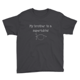My Brother is a Supertubie G Tube Feeding Tube Kids' Shirt - Choose Color - Sunshine and Spoons Shop