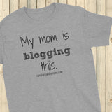 My Mom is Blogging This Personalized Kid's Shirt - Choose Color - Sunshine and Spoons Shop