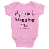 My Mom is Blogging This Personalized Onesie Bodysuit - Choose Color - Sunshine and Spoons Shop