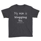 My Mom is Blogging This Personalized Kid's Shirt - Choose Color - Sunshine and Spoons Shop