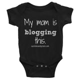 My Mom is Blogging This Personalized Onesie Bodysuit - Choose Color - Sunshine and Spoons Shop