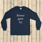 Never Give Up Semicolon Unisex Long Sleeved Shirt - Choose Color - Sunshine and Spoons Shop