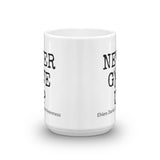 Never Give Up Awareness Ribbon Coffee Tea Mug - Choose Size - Sunshine and Spoons Shop