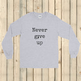 Never Give Up Semicolon Unisex Long Sleeved Shirt - Choose Color - Sunshine and Spoons Shop