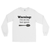 Warning! I'm On My Last Spoon Spoonie Unisex Long Sleeved Shirt - Choose Color - Sunshine and Spoons Shop
