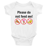 Please Do Not Feed Me Onesie Bodysuit - Choose Color - Sunshine and Spoons Shop