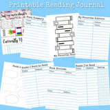 Reading Book Journal Printable 20+ Pages Instant Download