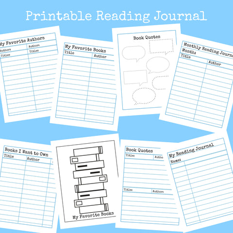 Reading Journal Printable Pages