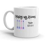 Raising My Arrows Psalms Personalized Coffee Tea Mug - Choose Size - Sunshine and Spoons Shop