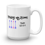 Raising My Arrows Psalms Personalized Coffee Tea Mug - Choose Size - Sunshine and Spoons Shop
