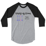 Raising My Arrows Psalms Personalized 3/4 Sleeve Unisex Raglan - Choose Color - Sunshine and Spoons Shop