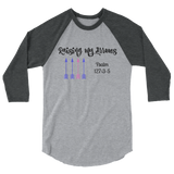 Raising My Arrows Psalms Personalized 3/4 Sleeve Unisex Raglan - Choose Color - Sunshine and Spoons Shop