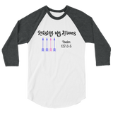 Raising My Arrows Psalms Personalized 3/4 Sleeve Unisex Raglan - Choose Color - Sunshine and Spoons Shop