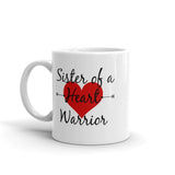 Sister of a Heart Warrior CHD Heart Defect Coffee Tea Mug - Choose Size - Sunshine and Spoons Shop