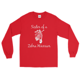 Sister of a Zebra Warrior Rare Disease Ehlers Danlos EDS Unisex Long Sleeved Shirt - Choose Color - Sunshine and Spoons Shop