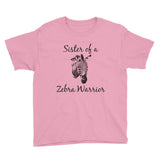 Sister of a Zebra Warrior Rare Disease Ehlers Danlos EDS Kids' Shirt - Choose Color - Sunshine and Spoons Shop