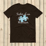 Sister of an Autism Warrior Awareness Puzzle Piece Unisex Shirt - Choose Color - Sunshine and Spoons Shop