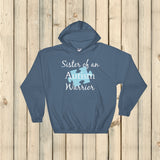 Sister of an Autism Warrior Awareness Puzzle Piece Hoodie Sweatshirt - Choose Color - Sunshine and Spoons Shop