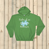 Sister of an Autism Warrior Awareness Puzzle Piece Hoodie Sweatshirt - Choose Color - Sunshine and Spoons Shop
