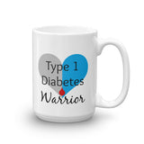 I am a Type 1 Diabetes Warrior T1D Coffee Tea Mug - Choose Size - Sunshine and Spoons Shop