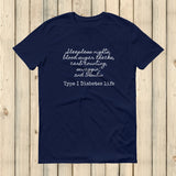 Type 1 Diabetes Life T1D Unisex Shirt - Choose Color - Sunshine and Spoons Shop