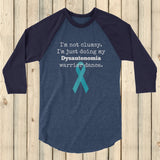I'm Not Clumsy. This is My Dysautonomia Warrior Dance POTS 3/4 Sleeve Unisex Raglan - Choose Color - Sunshine and Spoons Shop