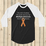 I'm Not Clumsy. This is My MS Warrior Dance Multiple Sclerosis 3/4 Sleeve Unisex Raglan - Choose Color - Sunshine and Spoons Shop