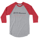 POTS Warrior Awareness 3/4 Sleeve Unisex Raglan Shirt - Choose Color - Sunshine and Spoons Shop